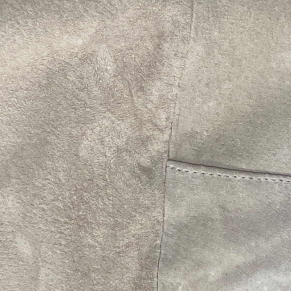 BLANKNYC Tan Suede Leather Fawn Skirt Short Button Front Pockets Women’s Size 25 - Picture 11 of 12